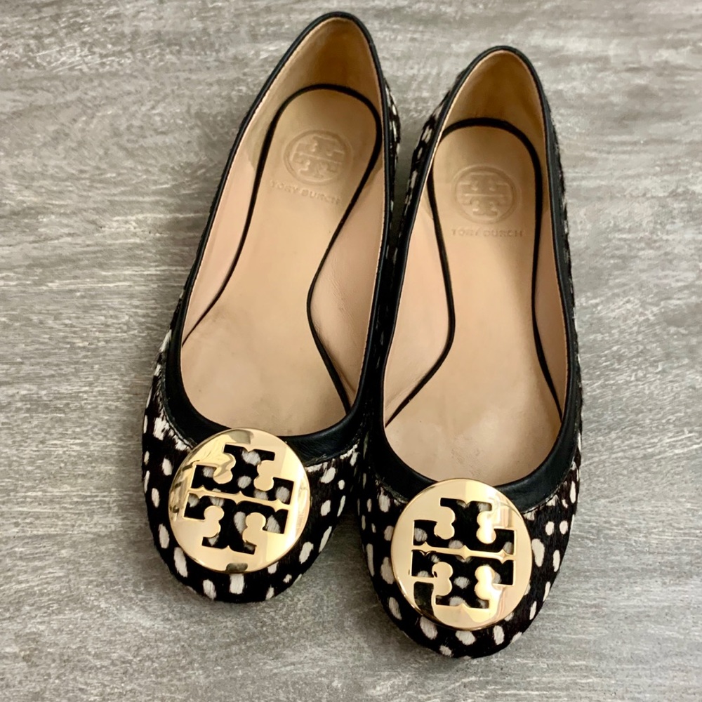 Tory Burch Dotted Pony Hair Reva Flats